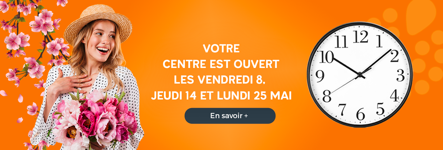 Horaires exceptionnels de mai Aushopping Marsac